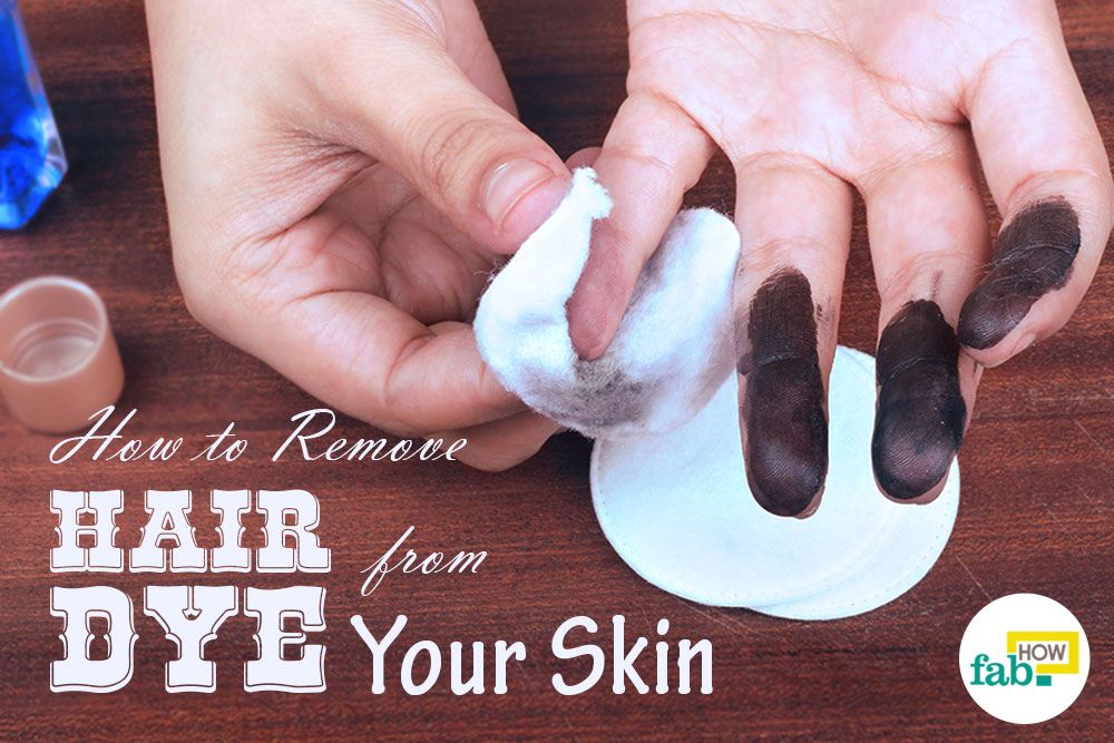 how to remove hair color stains from skin