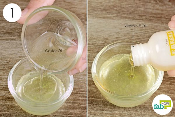 mix aloe vera gel with castor oil and vitamin E oil