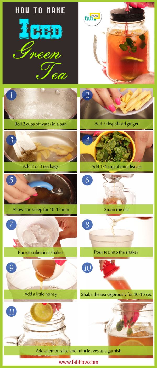 how to make iced green tea 