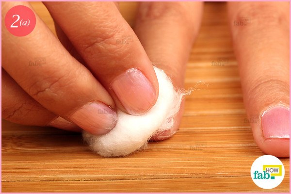 Rub gently to remove nail polish