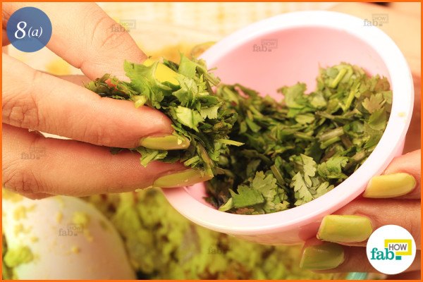 Add chopped cilantro