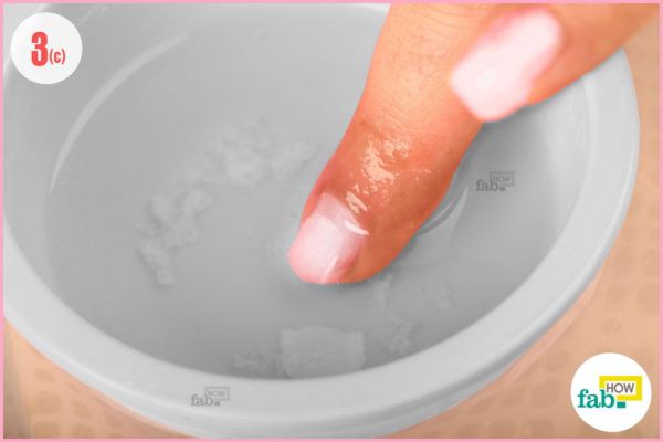 Soak your nails in acetone