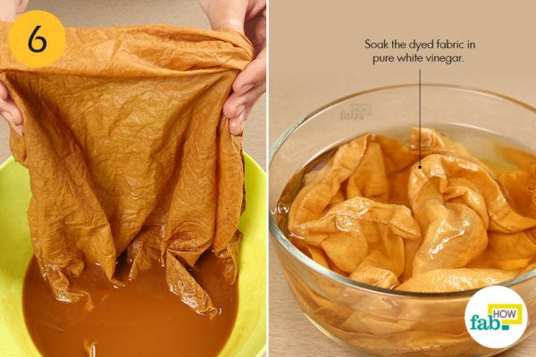 Give the fabric pure white vinegar soak for about 20 minutes