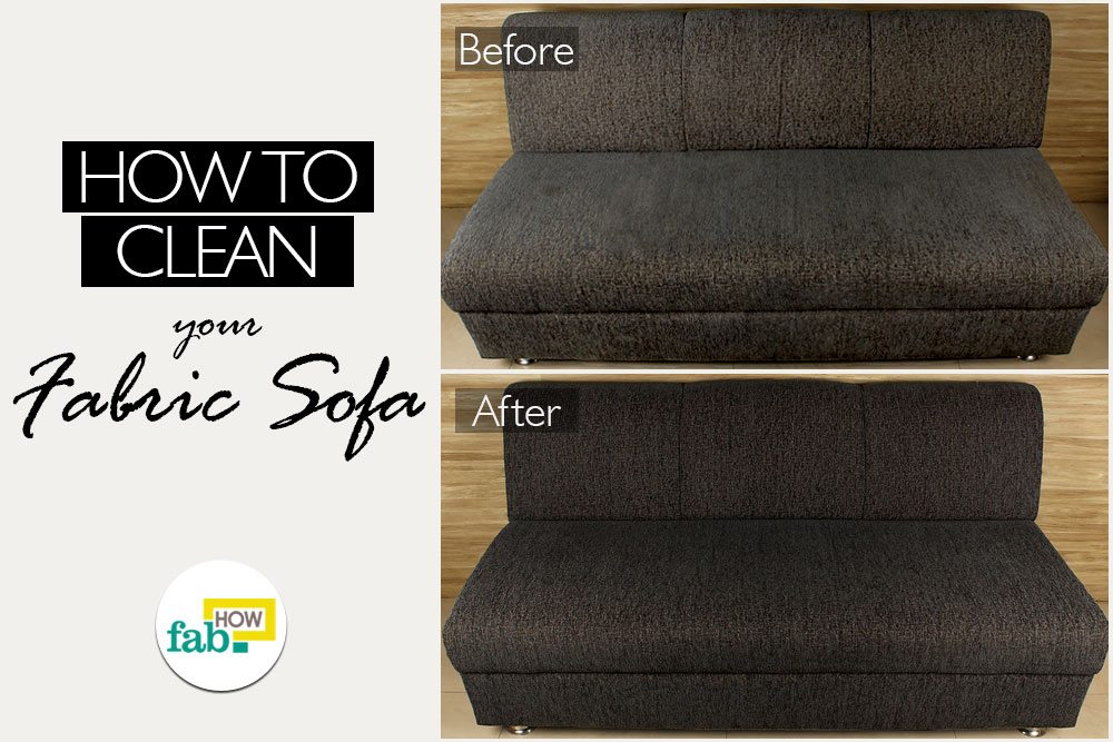 Clean fabric sofa