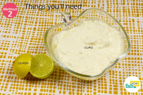 Remove dandruff curd lemon things need