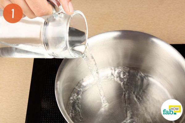 Pour 1 cup of water into a pan