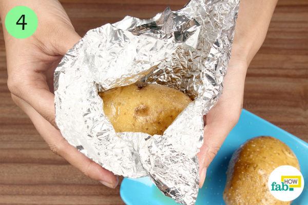 Wrap the potato in foil optional)