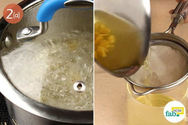 let the mix boil to make ginger and honey tea