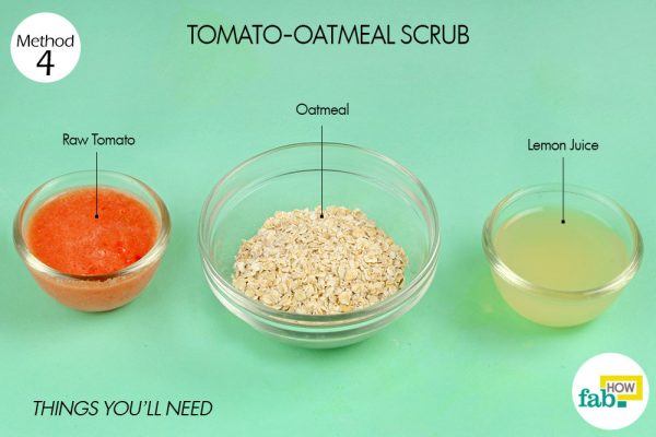 tomato-oatmeal scrub for dark spots things need