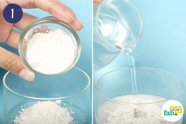 Make a paste of bleaching powder