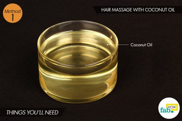 Coconut oil massage things need