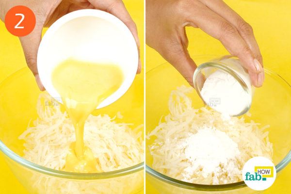 Blend in your eggs and cornstarch 