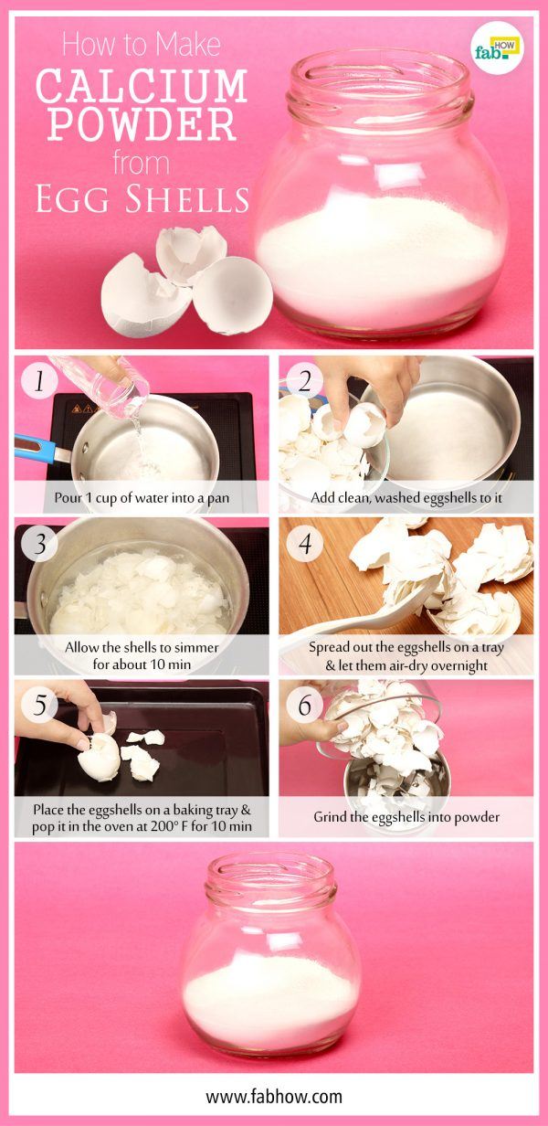how to make calcium powder from eggshells