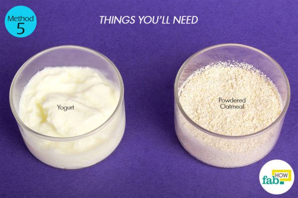 Oatmeal yogurt scrub things need