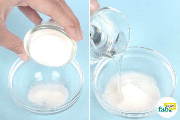 make a baking soda paste to get rid of acne scars