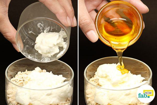 yogurt, oatmeal and honey for oily skin