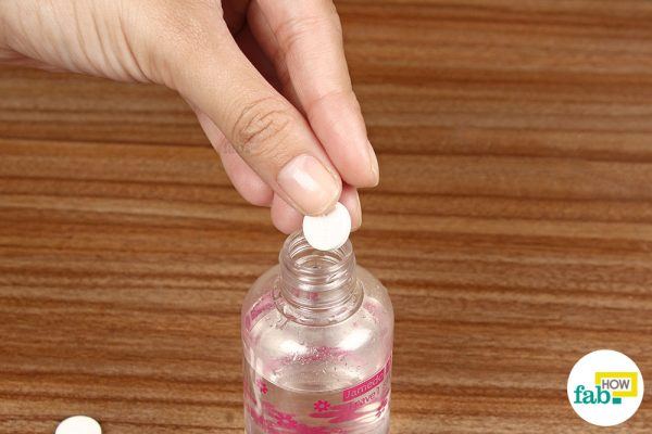 mix aspirin in a spray bottle