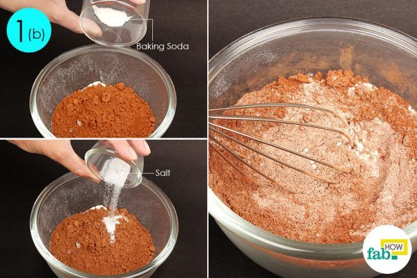 mix baking soda and salt for chocolate mug cake 