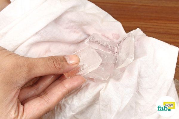 wrap ice for large pores