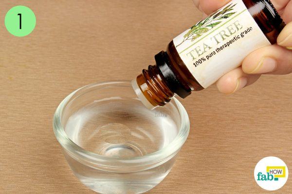 dilute tea tree oil to get rid of warts