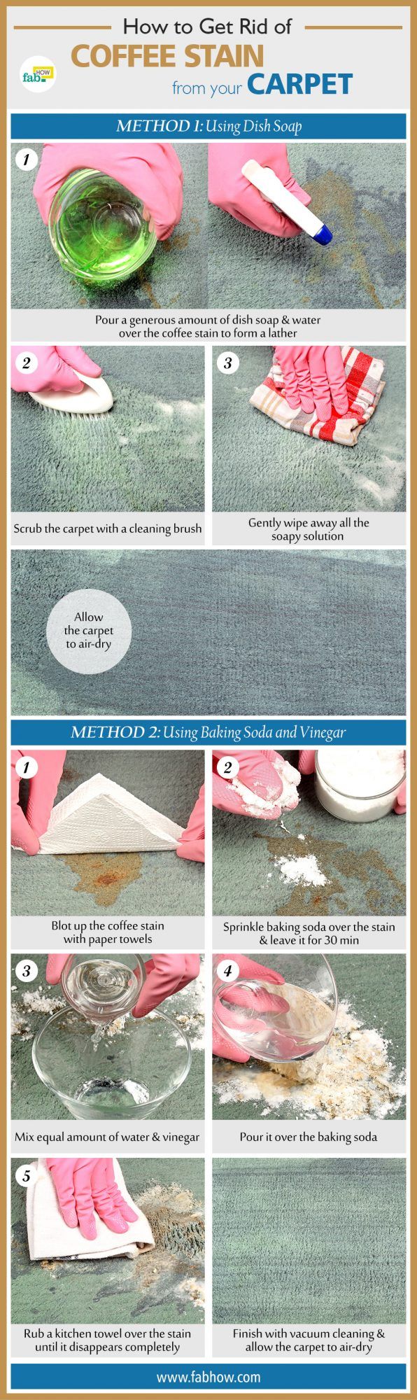 get rid of coffee stains from carpet
