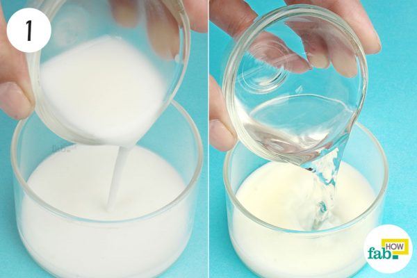 mix buttermilk and hydrogen peroxide