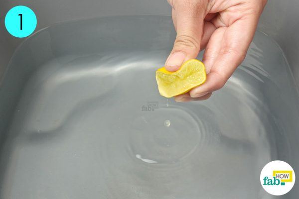 squeeze lemon in water for cracked heels