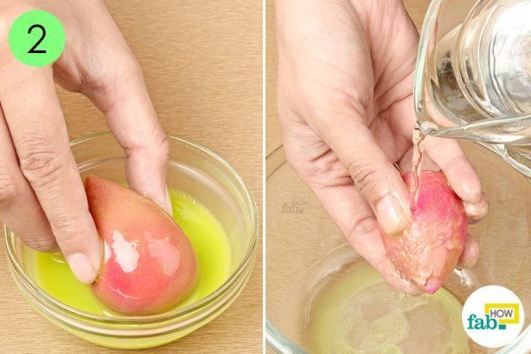 clean beauty blender with the solution