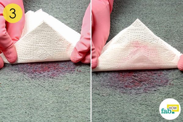 blot the nail paint stain on carpet