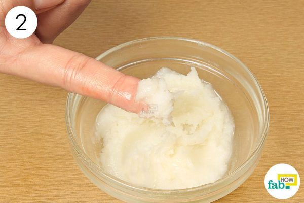 apply baking soda and coconut oil mixture directly on skin for glowing skin