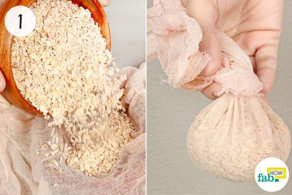 bundle oatmeal in a cheesecloth to apply on eczema 