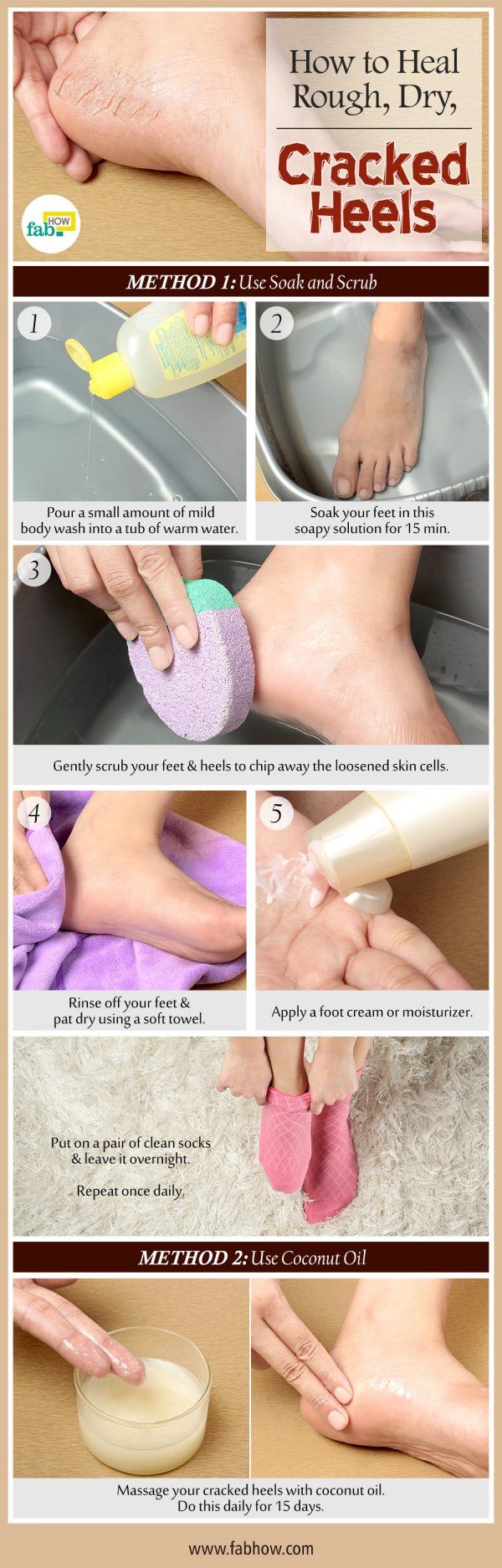how to heal cracked heels infographic