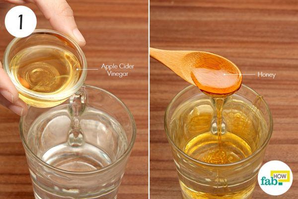 mix ACV and honey in water for facial sweating