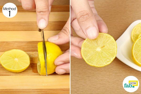 rub lemon slices on dark underarms 