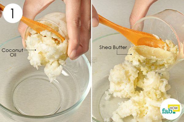 shea butter and coconut oil for glowing skin