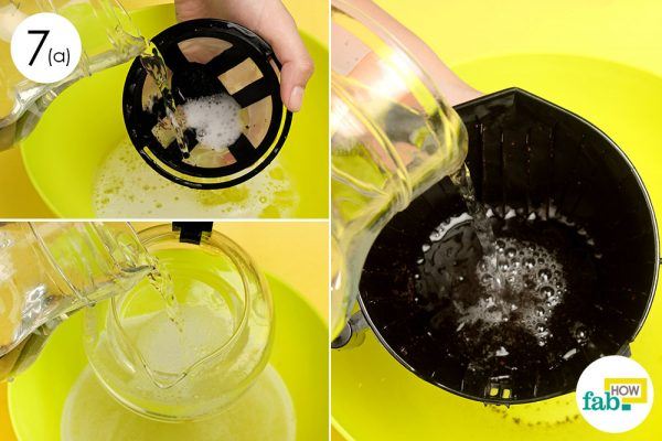 rinse and dry the carafe filter to clean coffee maker 