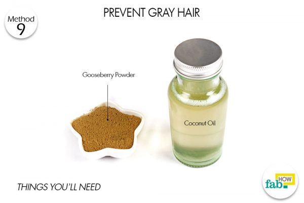 gooseberry and coconut oil for gray hair