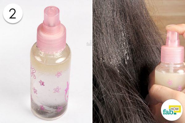 spray coconut oil spray on hair for sun protection