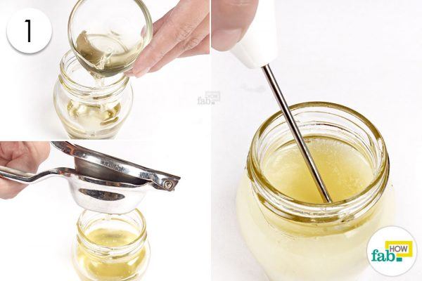 mix coconut oil and lemon juice for dandruff
