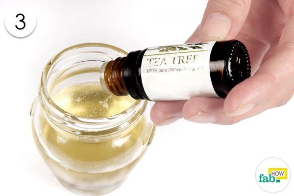 add tea tree essential oil to it