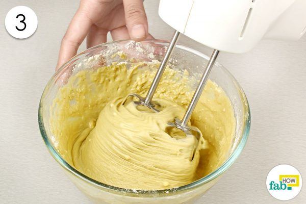 beat the mixture with an electric beater