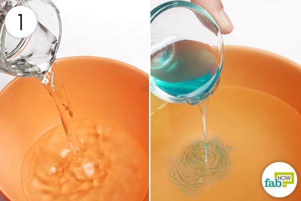 mix laundry detergent with water
