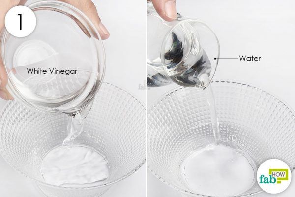 dilute vinegar with water