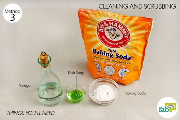 things need for cleaning with baking soda