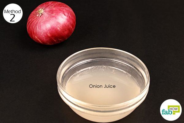 onion juice to treat hair loss