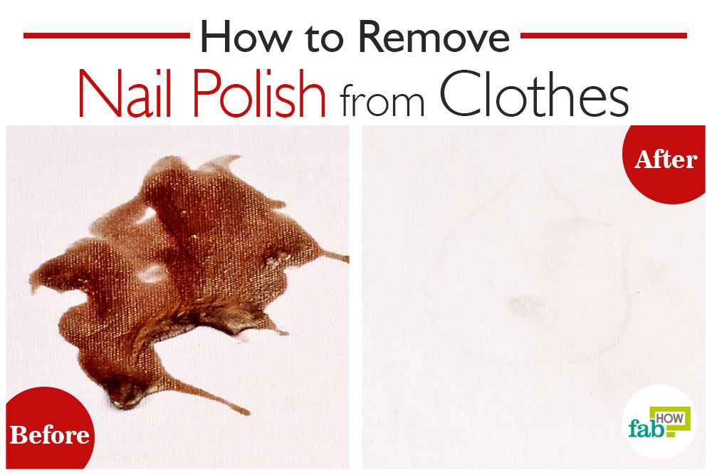 remove nail polish stains from clothes