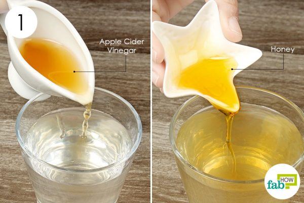 add acv and honey to water to get rid of gout