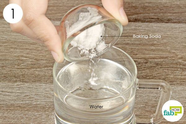 add baking soda to water to treat gout