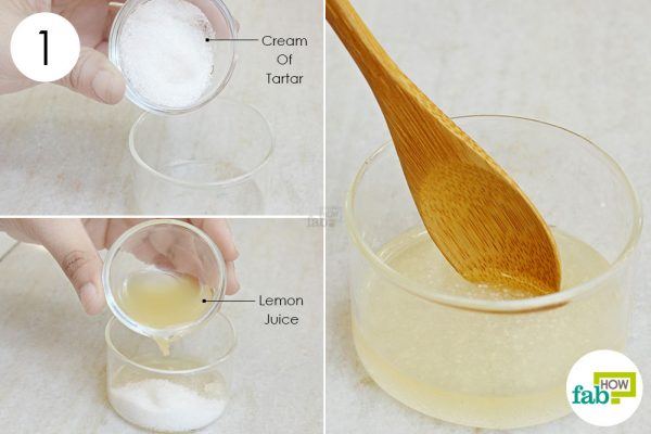 make a paste of cream of tartar and lemon juice