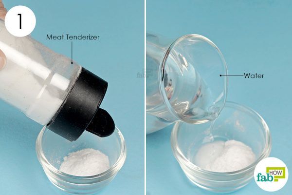 make a paste with meat tenderizer to treat a bee sting